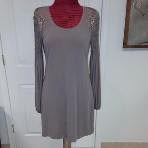 Free People long sleeve dress with lace Size S